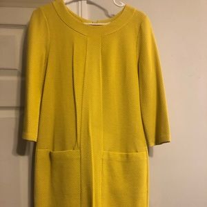 Bright yellow thick material dress